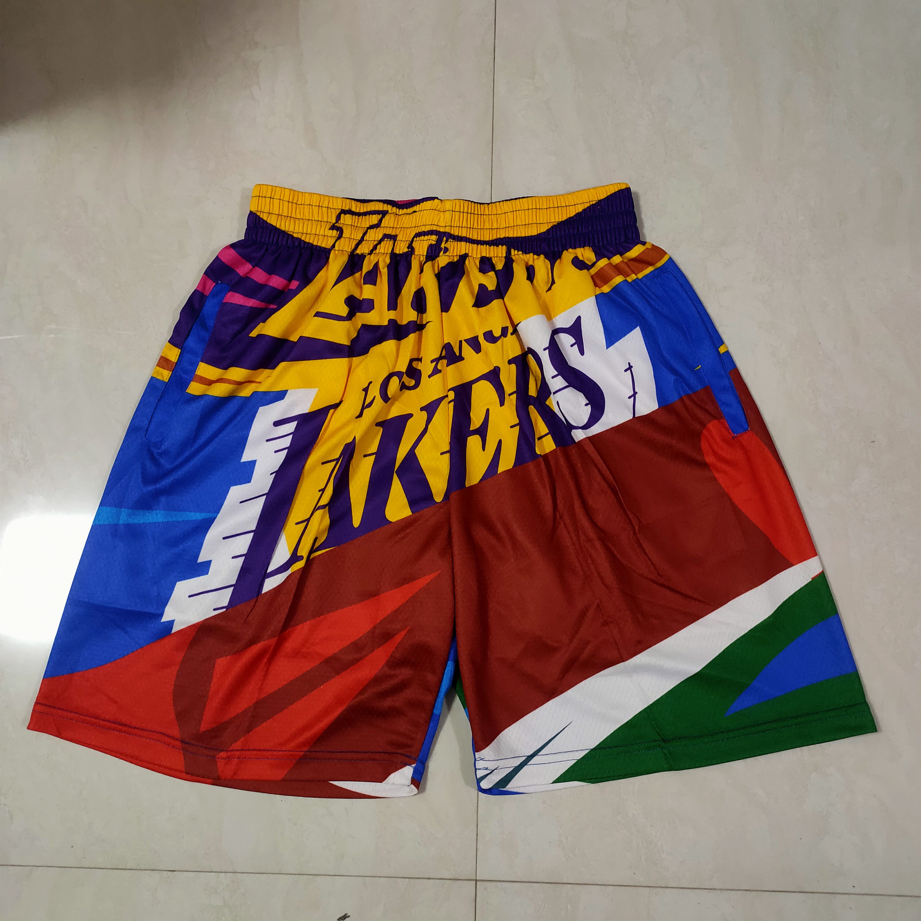 Men NBA 2021 Los Angeles Lakers Purple Shorts 1->brooklyn nets->NBA Jersey